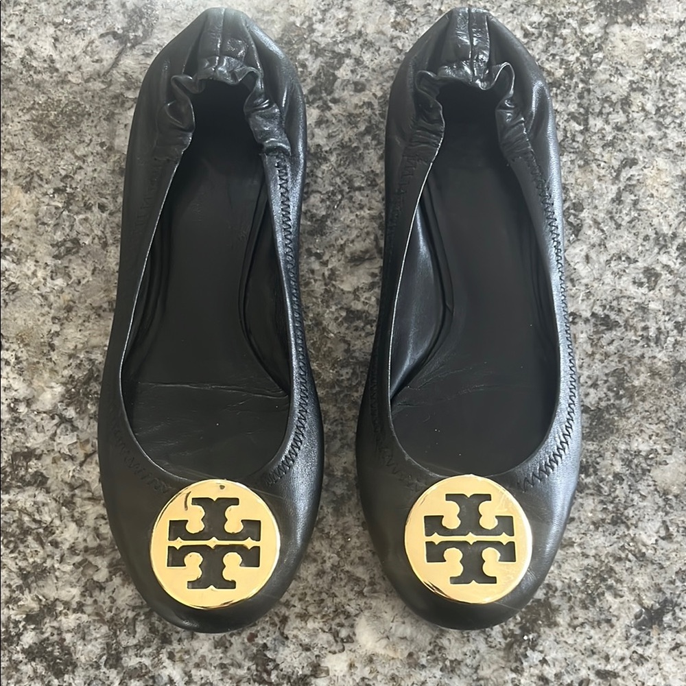 Tory Burch Black Ballet Flats